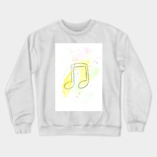 Notes, music, musical notation, musical symbol, musical, art, sketch, watercolor, Crewneck Sweatshirt